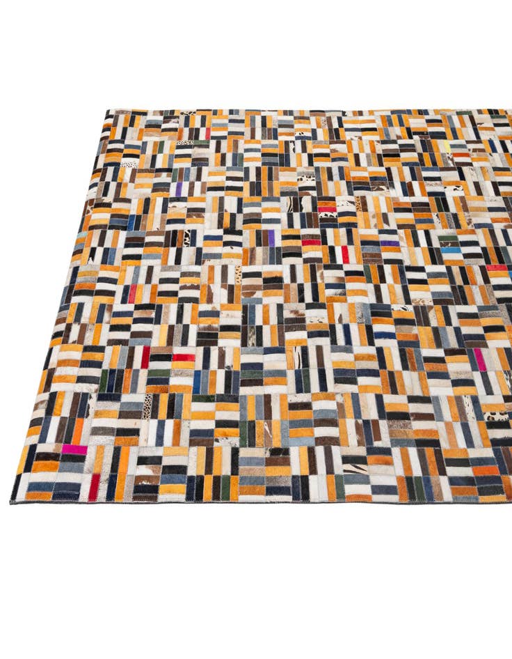 Detail image of 5' 2 x 8' 1 Cowhide - Patchwork Rug