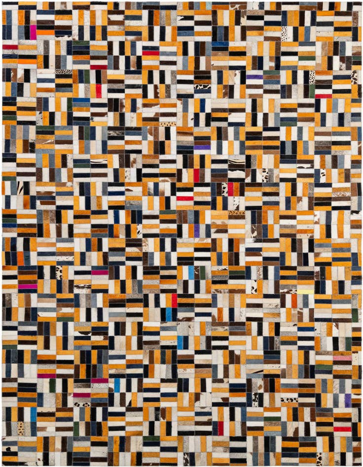 Detail image of 5' 2 x 8' 1 Cowhide - Patchwork Rug