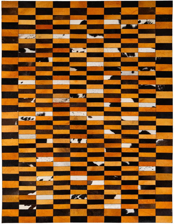 Detail image of 5' 1 x 7' 11 Cowhide - Patchwork Rug