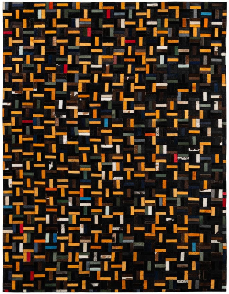 Detail image of 5' 1 x 7' 11 Cowhide - Patchwork Rug