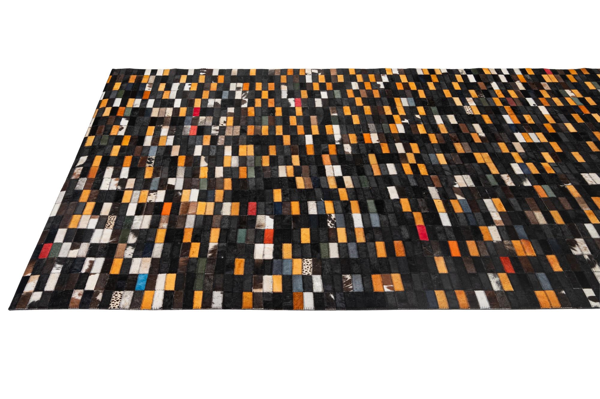 5' 2 x 8' Cowhide - Patchwork Rug