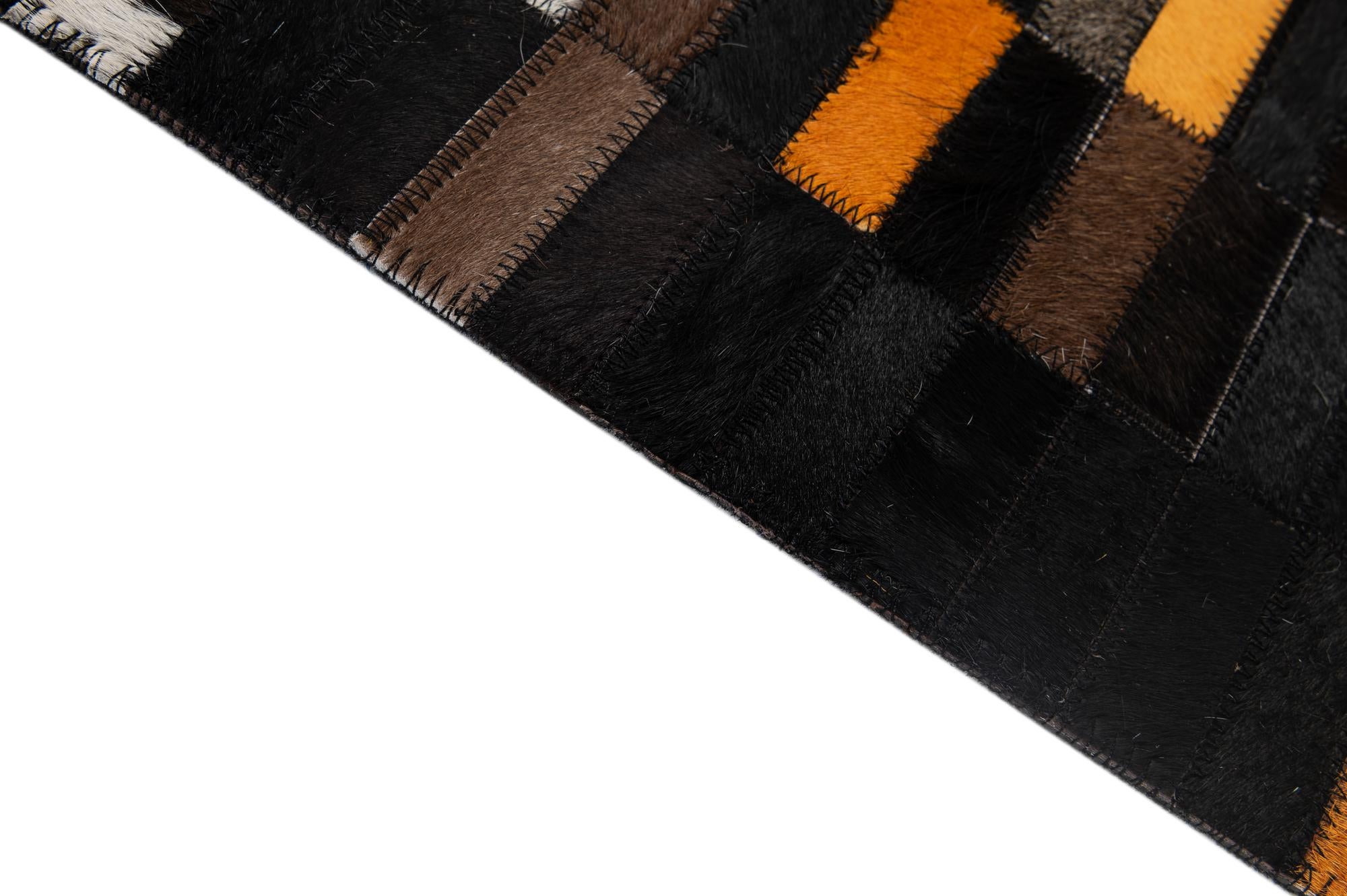 5' 2 x 8' Cowhide - Patchwork Rug