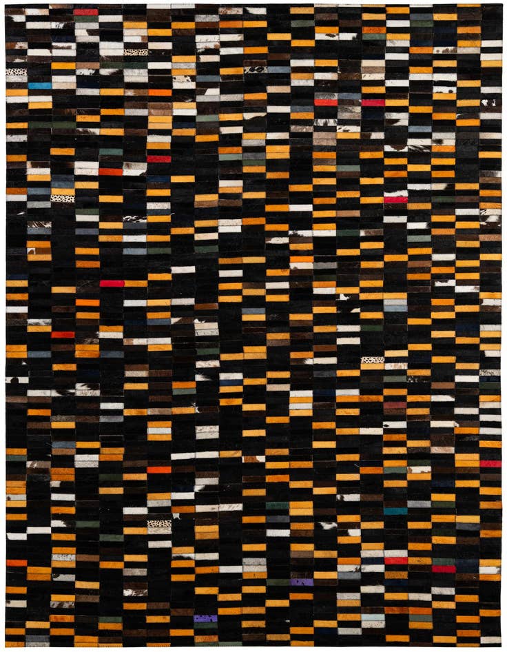 Detail image of 5' 2 x 8' Cowhide - Patchwork Rug