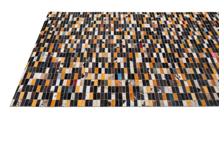 Detail image of 4' 11 x 7' 11 Cowhide - Patchwork Rug