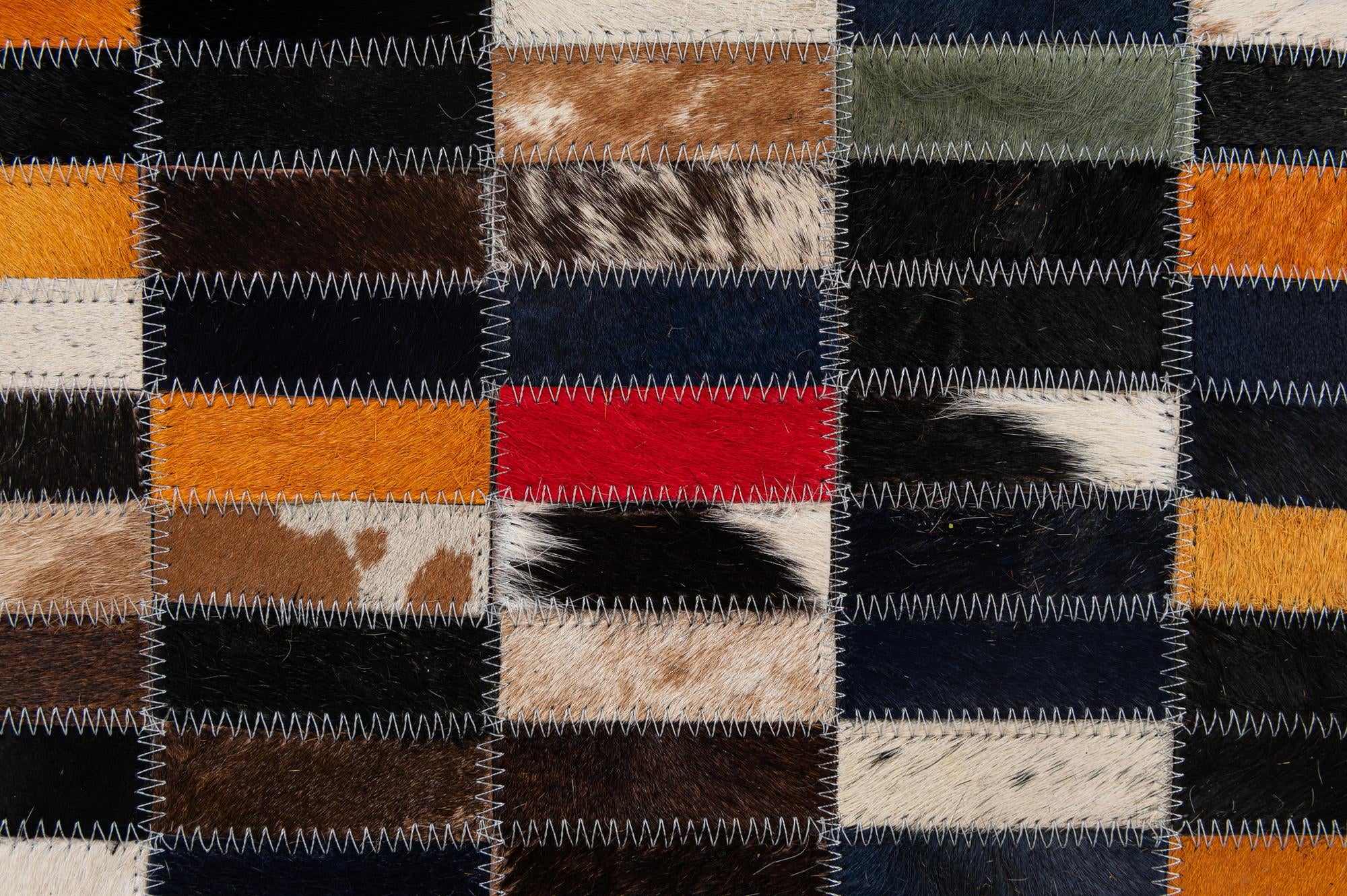4' 11 x 7' 11 Cowhide - Patchwork Rug