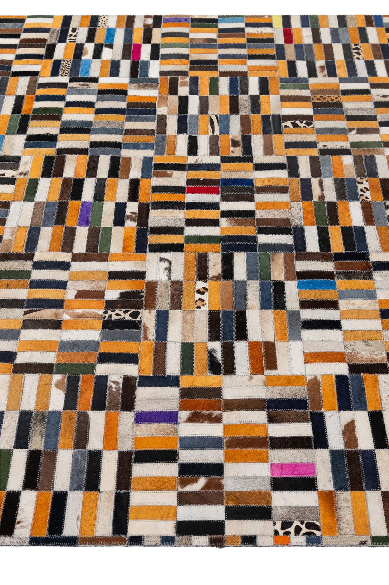 5' 1 x 7' 10 Cowhide - Patchwork Rug