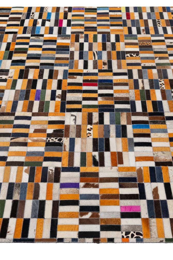 5' 1 x 7' 10 Cowhide - Patchwork Rug