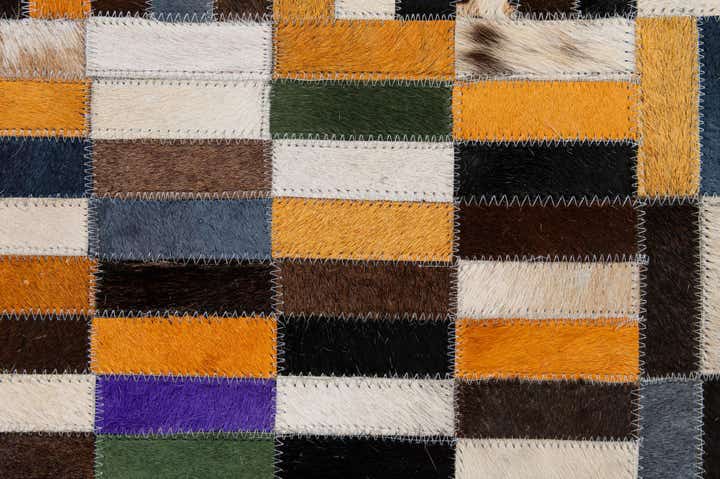 5' 1 x 7' 10 Cowhide - Patchwork Rug