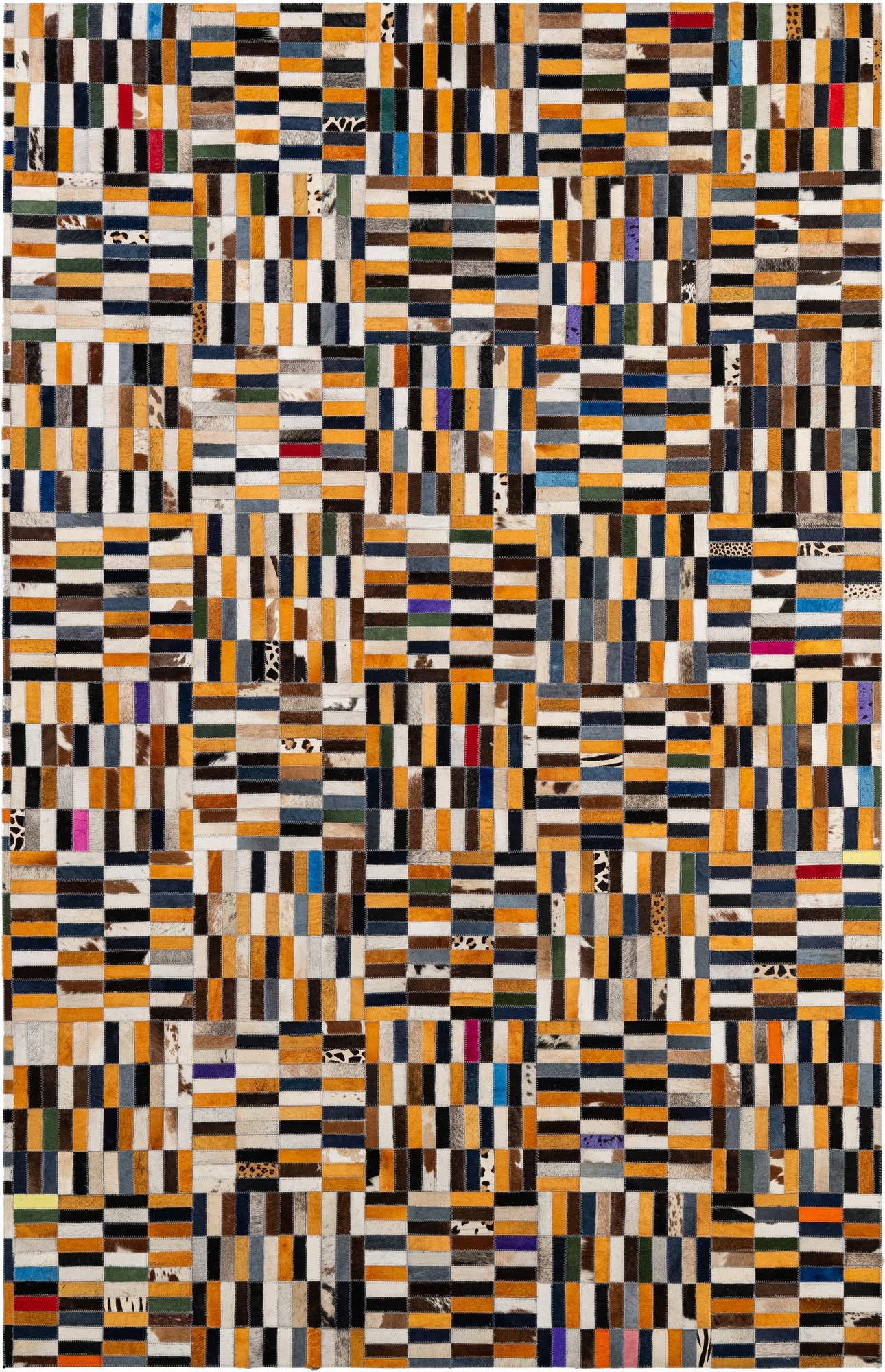 5' 1 x 7' 10 Cowhide - Patchwork Rug