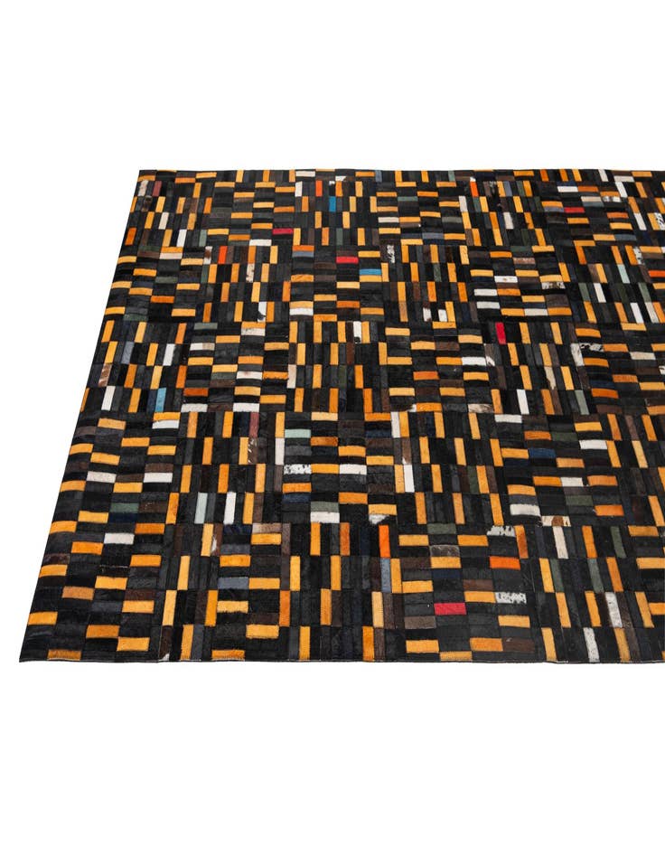 Detail image of 5' 2 x 8' 1 Cowhide - Patchwork Rug