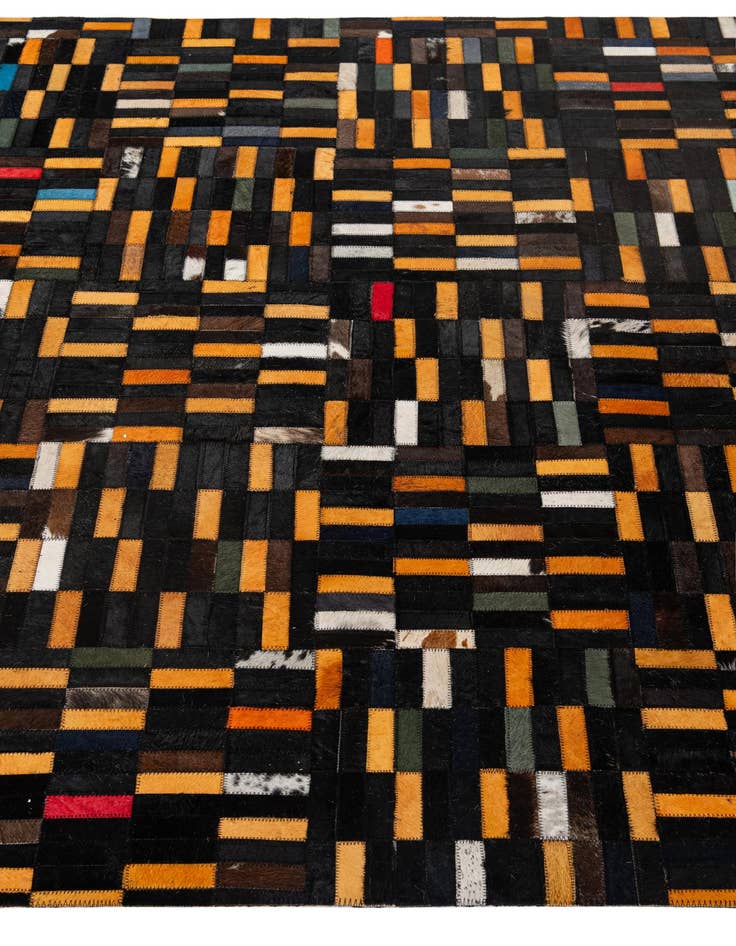 Detail image of 5' 2 x 8' 1 Cowhide - Patchwork Rug
