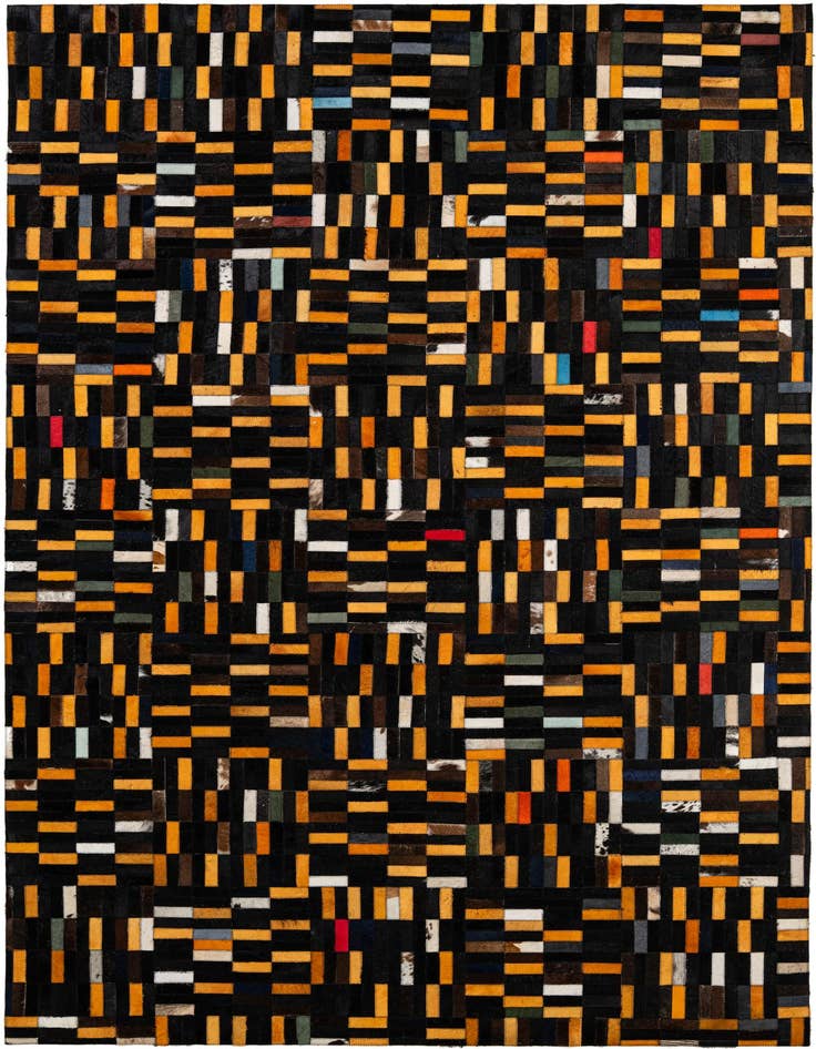 Detail image of 5' 2 x 8' 1 Cowhide - Patchwork Rug
