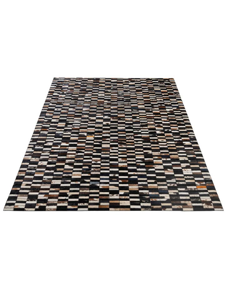 Detail image of 5' 2 x 8' Cowhide - Patchwork Rug