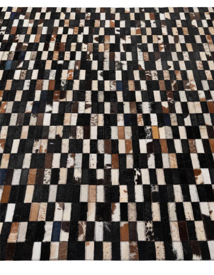 Detail image of 5' 2 x 8' Cowhide - Patchwork Rug