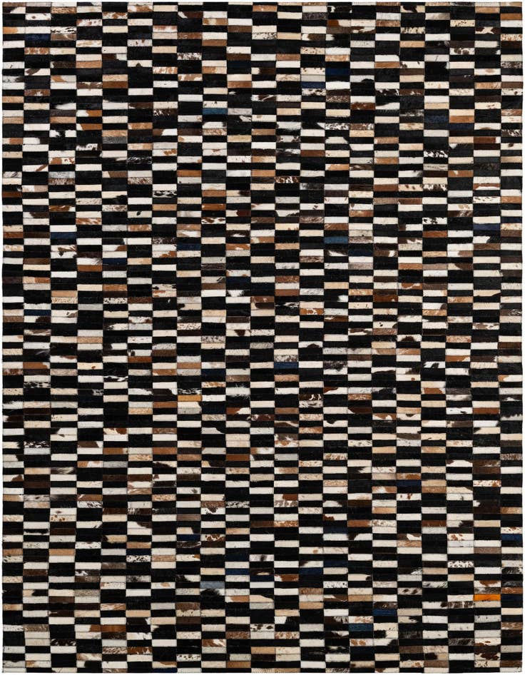 Detail image of 5' 2 x 8' Cowhide - Patchwork Rug