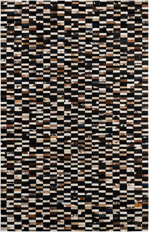 Detail image of 5' 2 x 8' Cowhide - Patchwork Rug