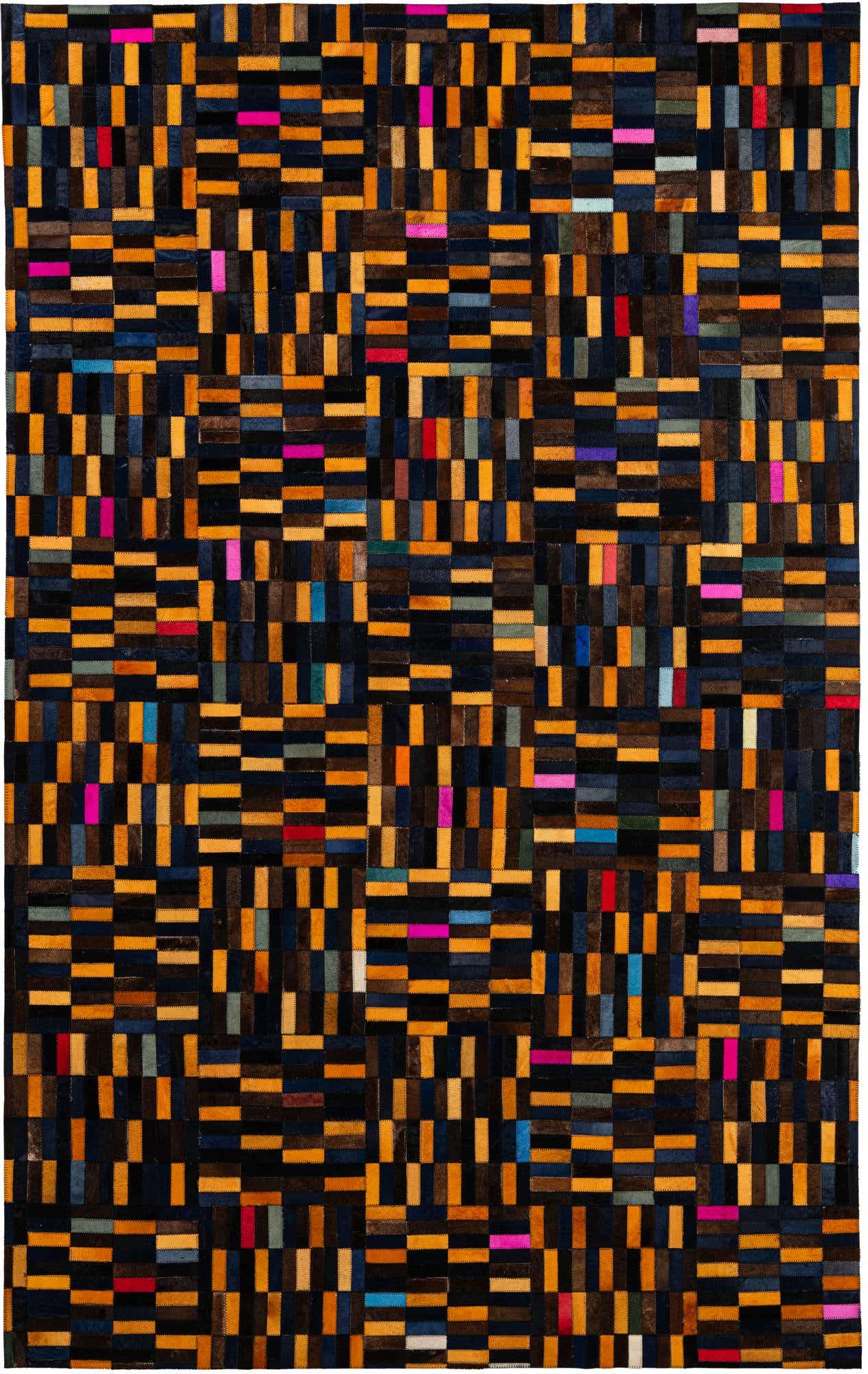 5' 1 x 8' Cowhide - Patchwork Rug