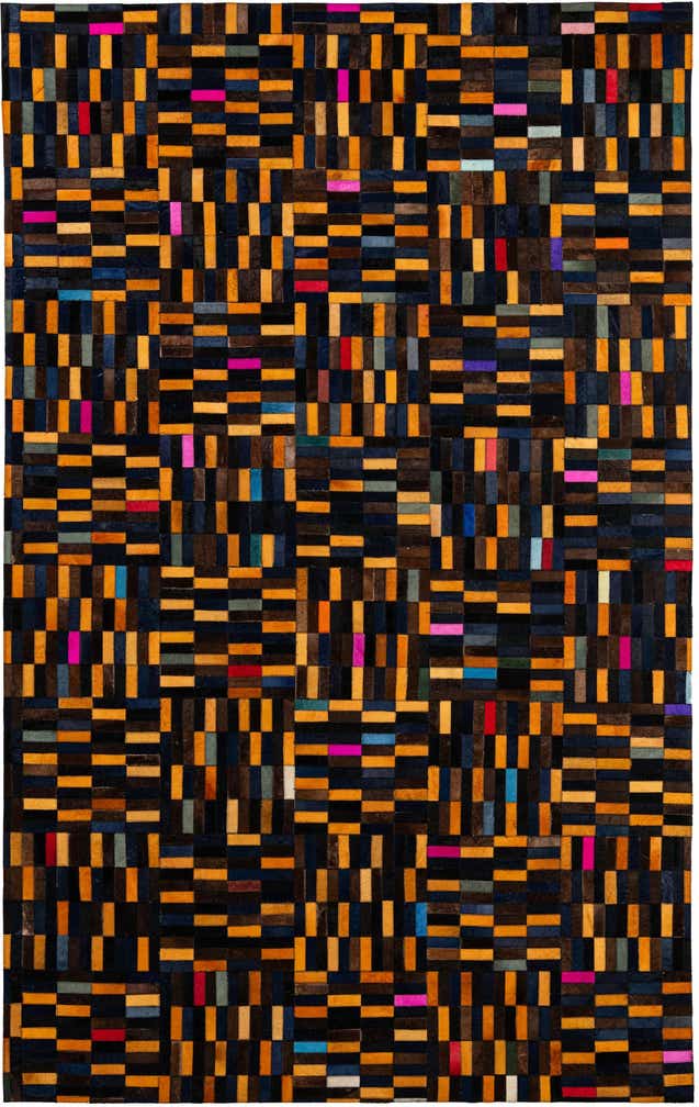 5' 1 x 8' Cowhide - Patchwork Rug