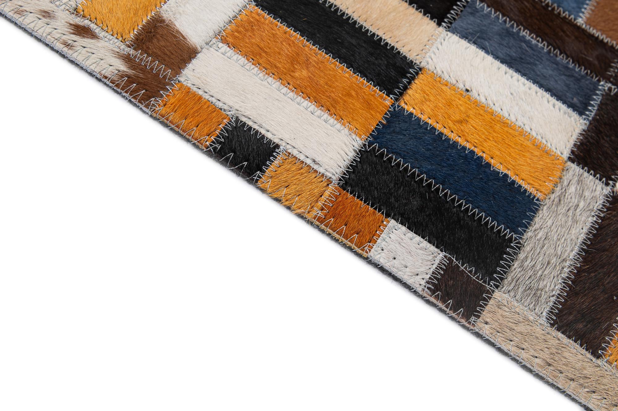5' 1 x 8' Cowhide - Patchwork Rug