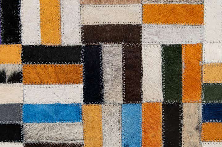 5' 1 x 8' Cowhide - Patchwork Rug