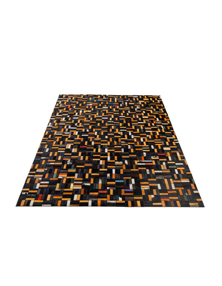 Detail image of 5' 2 x 8' 1 Cowhide - Patchwork Rug