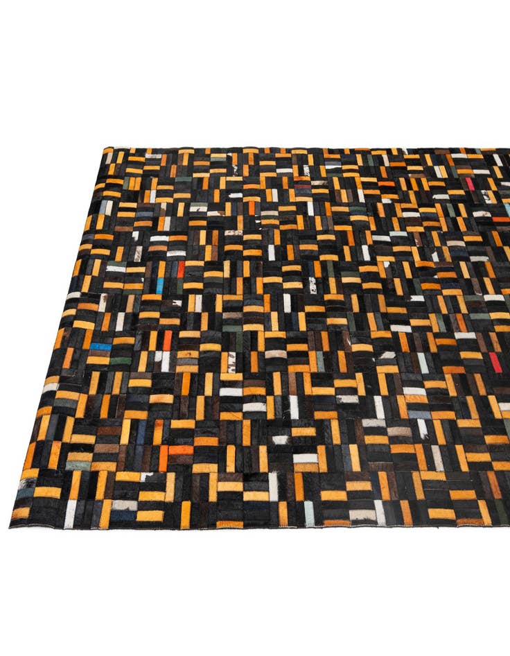 Detail image of 5' 2 x 8' 1 Cowhide - Patchwork Rug