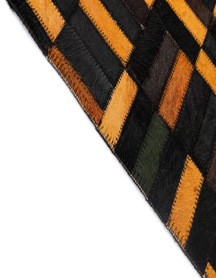 Detail image of 5' 2 x 8' 1 Cowhide - Patchwork Rug