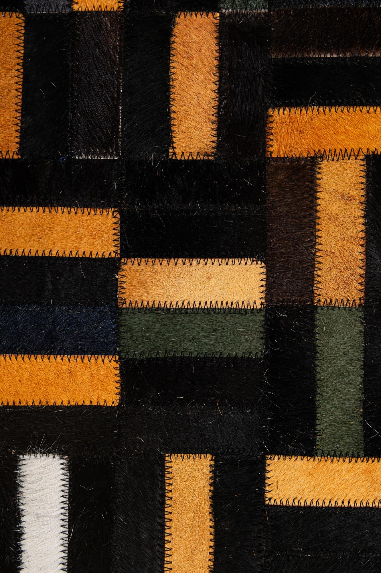 5' 2 x 8' 1 Cowhide - Patchwork Rug