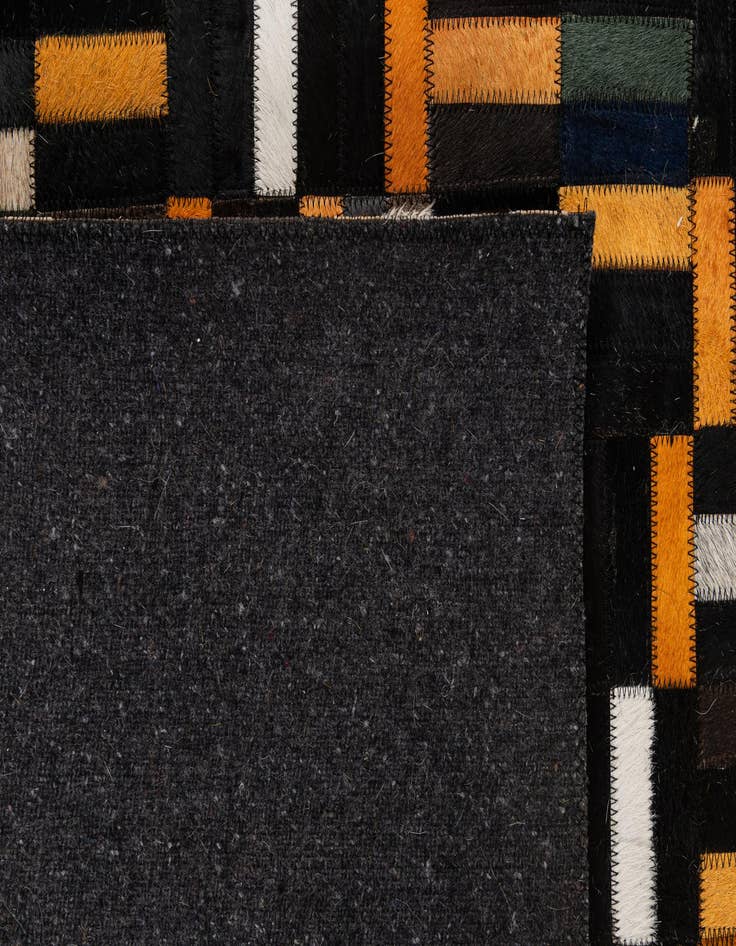 Detail image of 5' 2 x 8' 1 Cowhide - Patchwork Rug