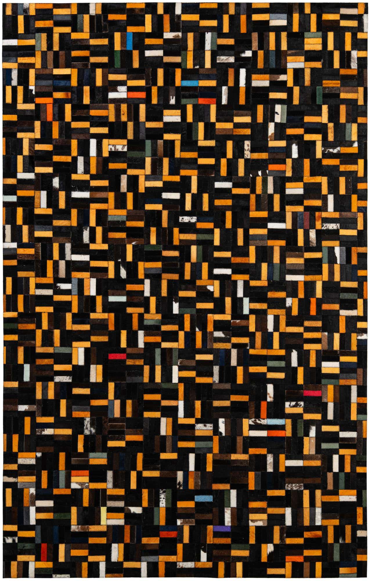 5' 2 x 8' 1 Cowhide - Patchwork Rug