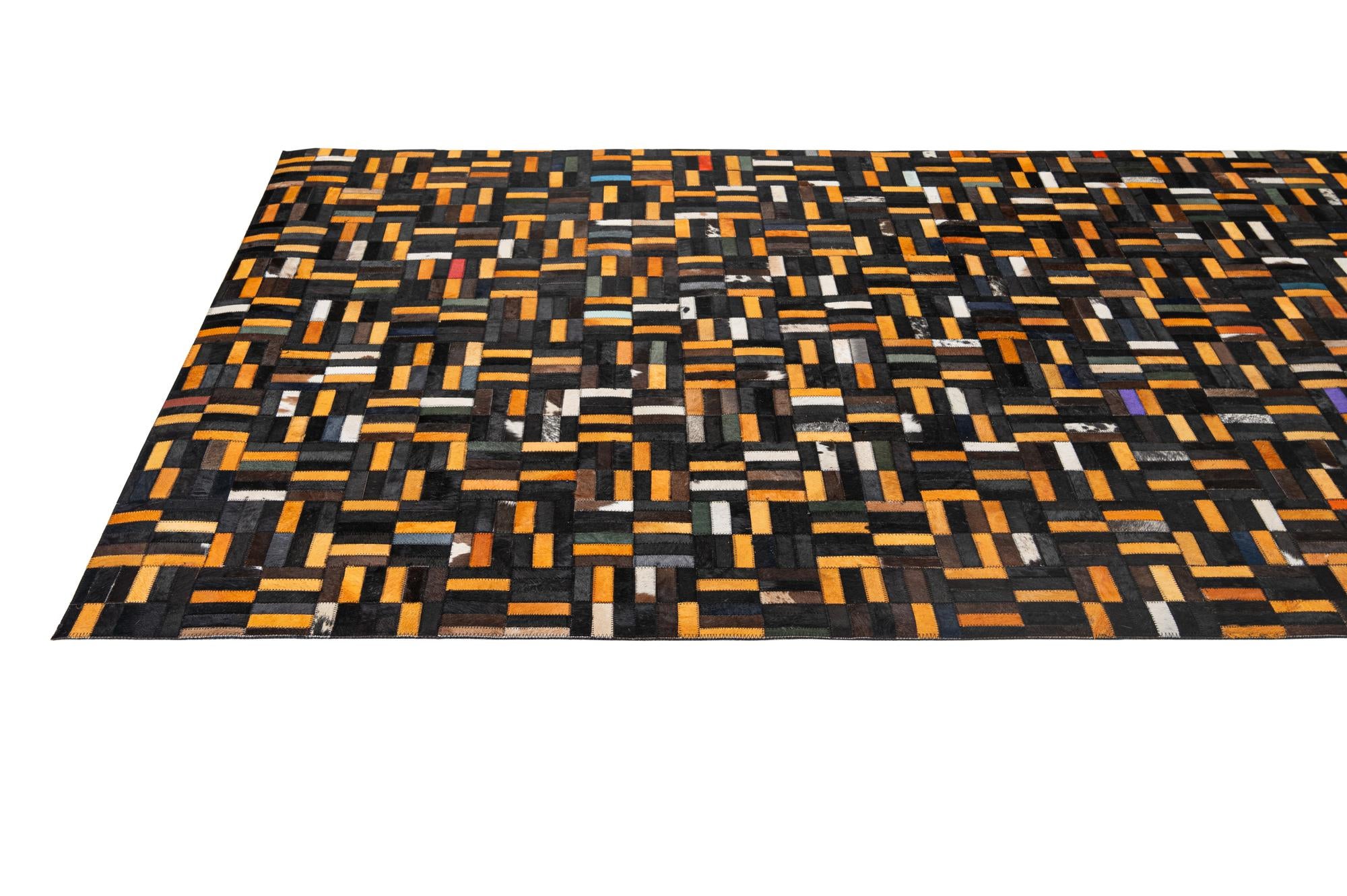 5' 2 x 8' 2 Cowhide - Patchwork Rug