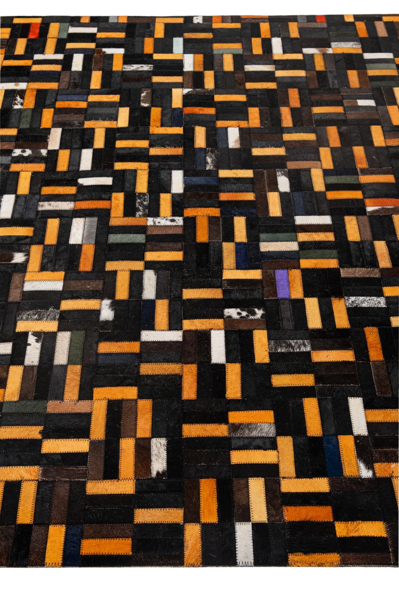 5' 2 x 8' 2 Cowhide - Patchwork Rug