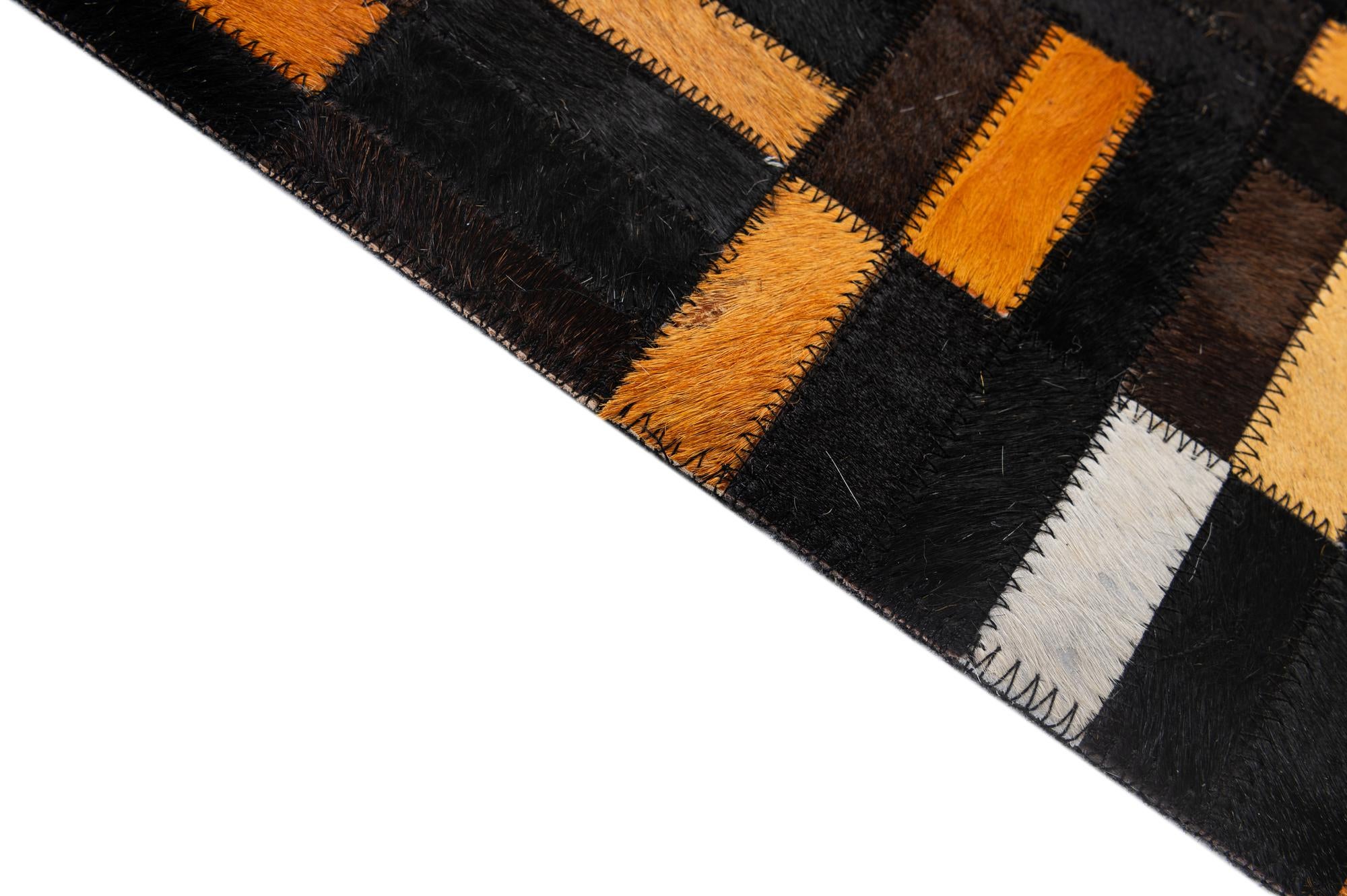 5' 2 x 8' 2 Cowhide - Patchwork Rug