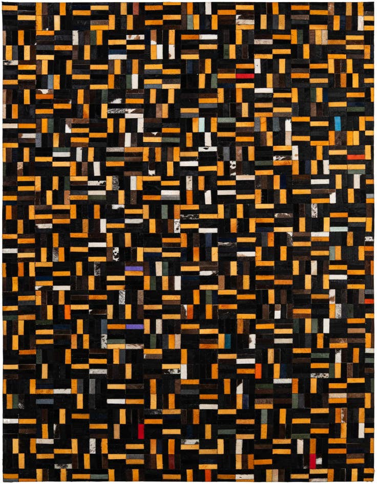 Detail image of 5' 2 x 8' 2 Cowhide - Patchwork Rug