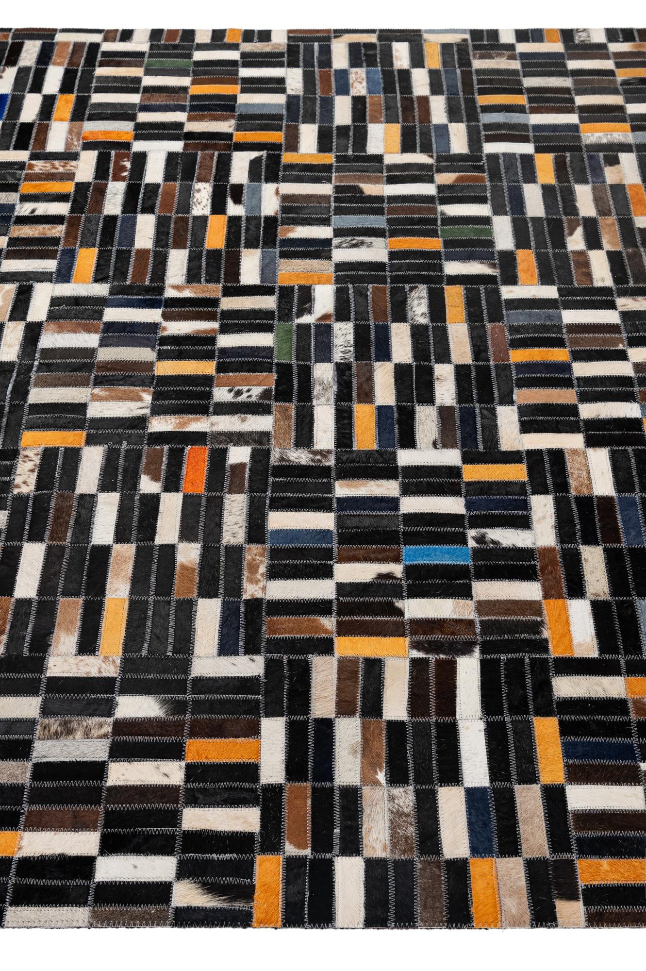 5' 1 x 8' 1 Cowhide - Patchwork Rug