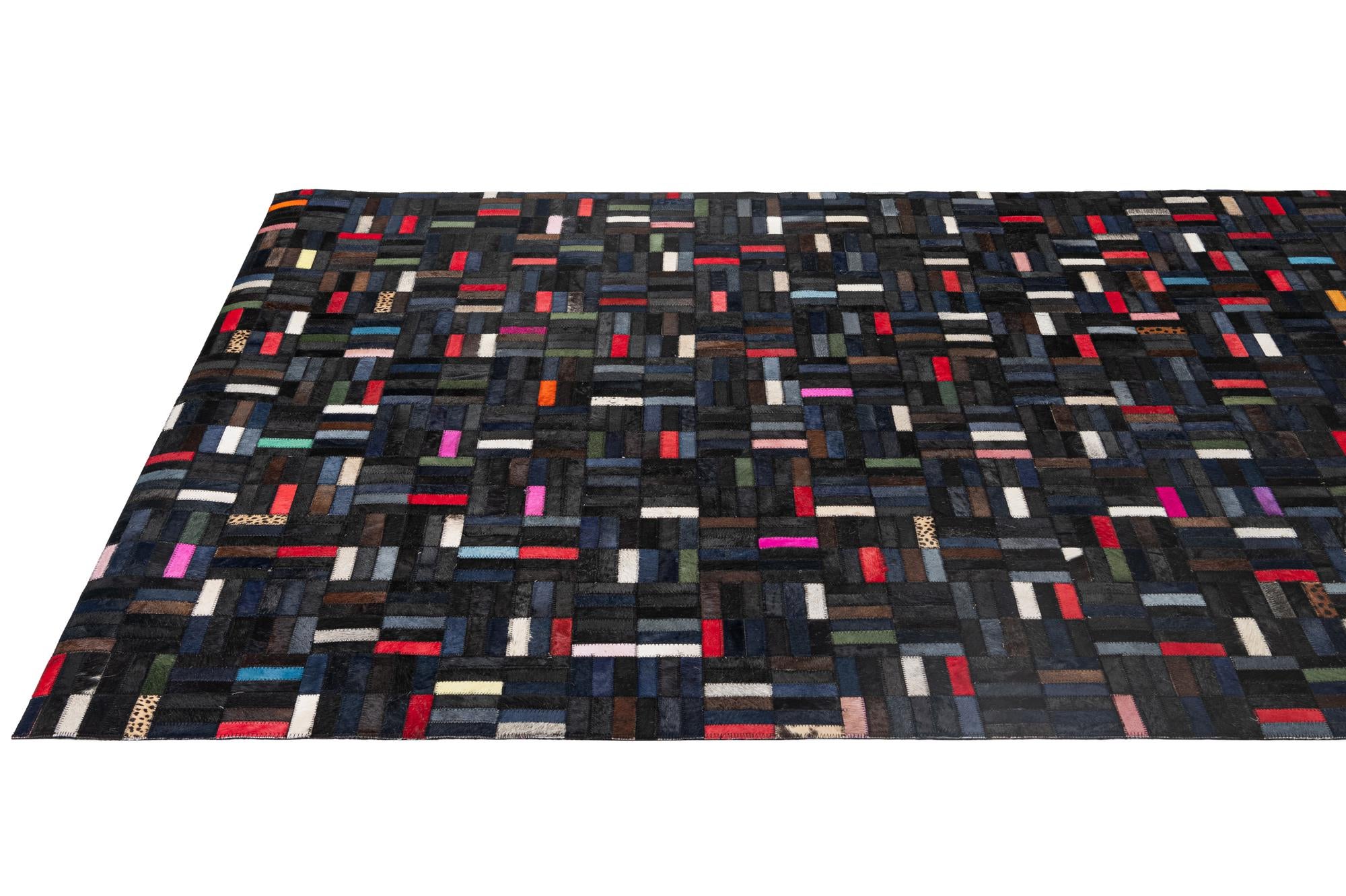 5' 1 x 8' 2 Cowhide - Patchwork Rug