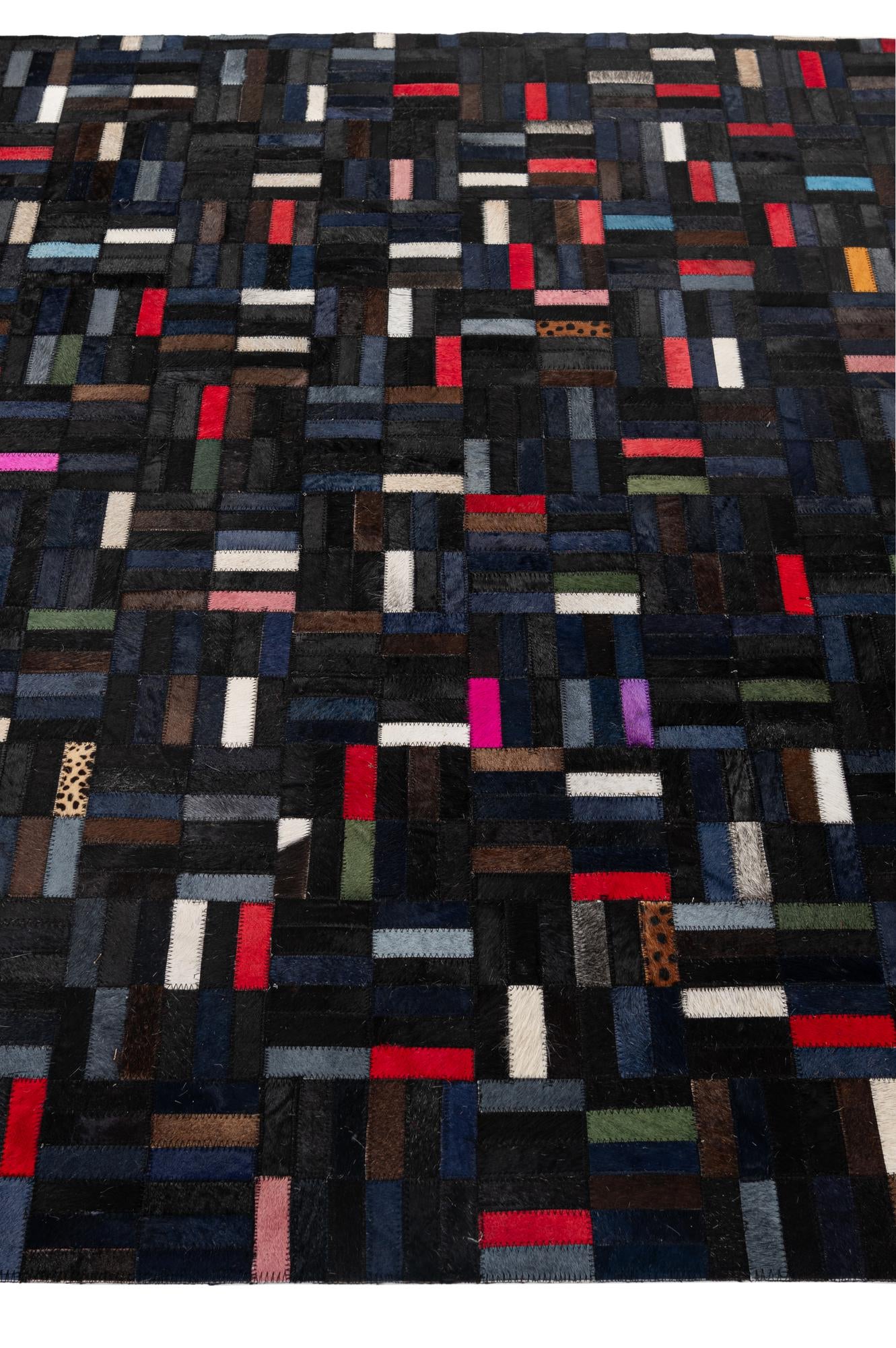 5' 1 x 8' 2 Cowhide - Patchwork Rug