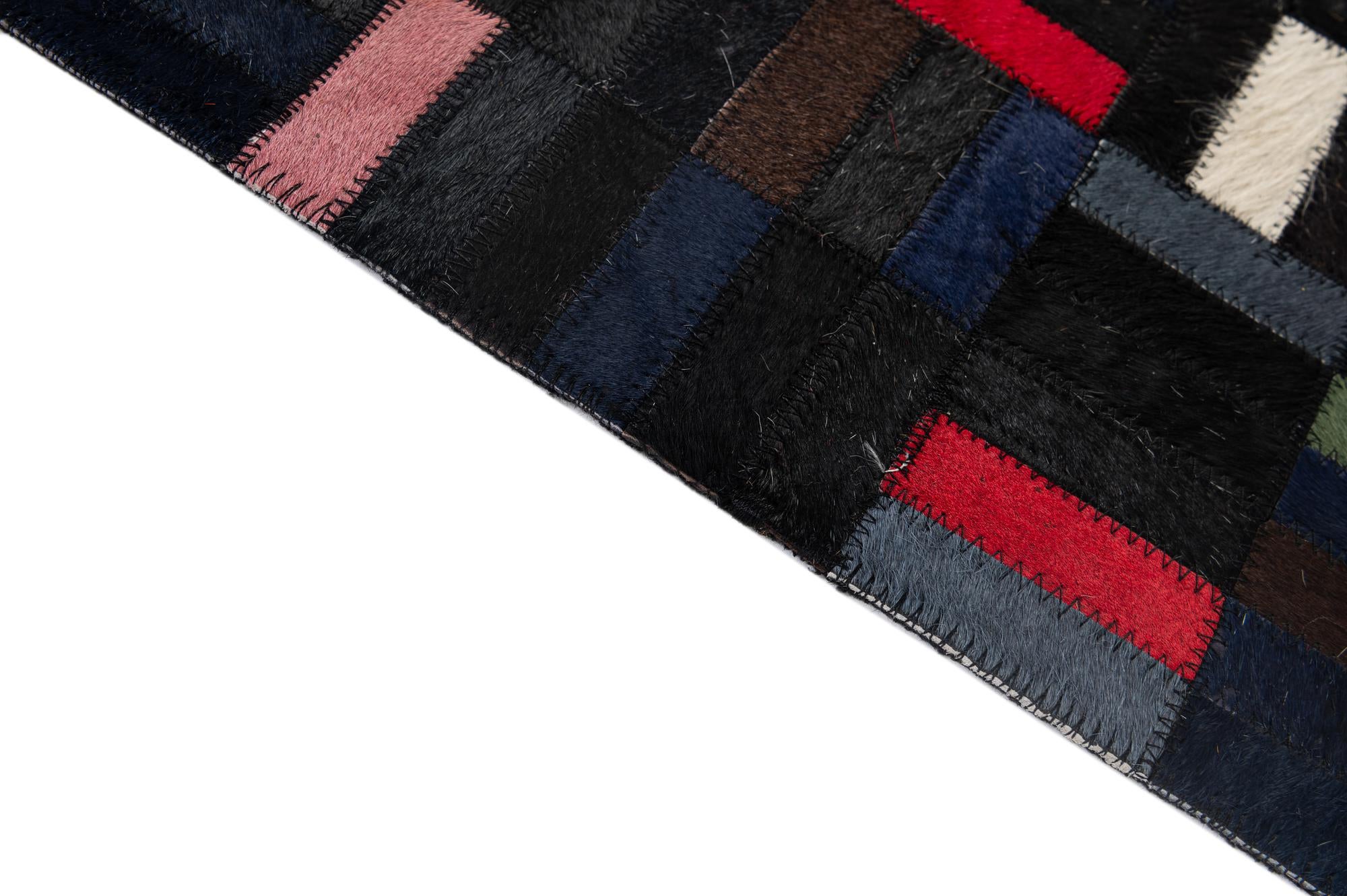 5' 1 x 8' 2 Cowhide - Patchwork Rug