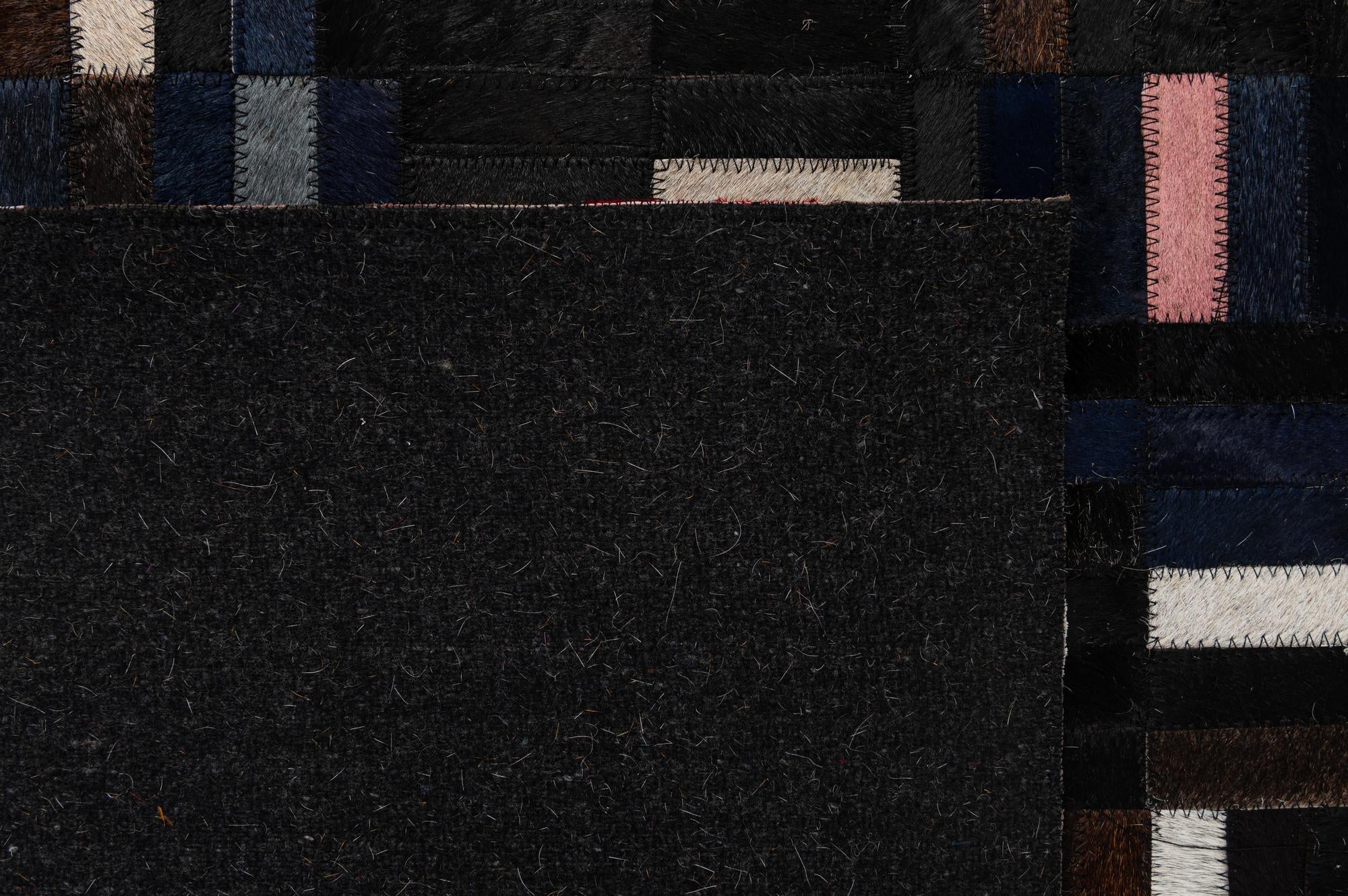 5' 1 x 8' 2 Cowhide - Patchwork Rug