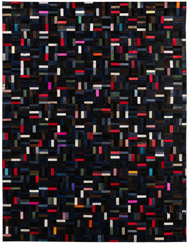 Detail image of 5' 1 x 8' 2 Cowhide - Patchwork Rug