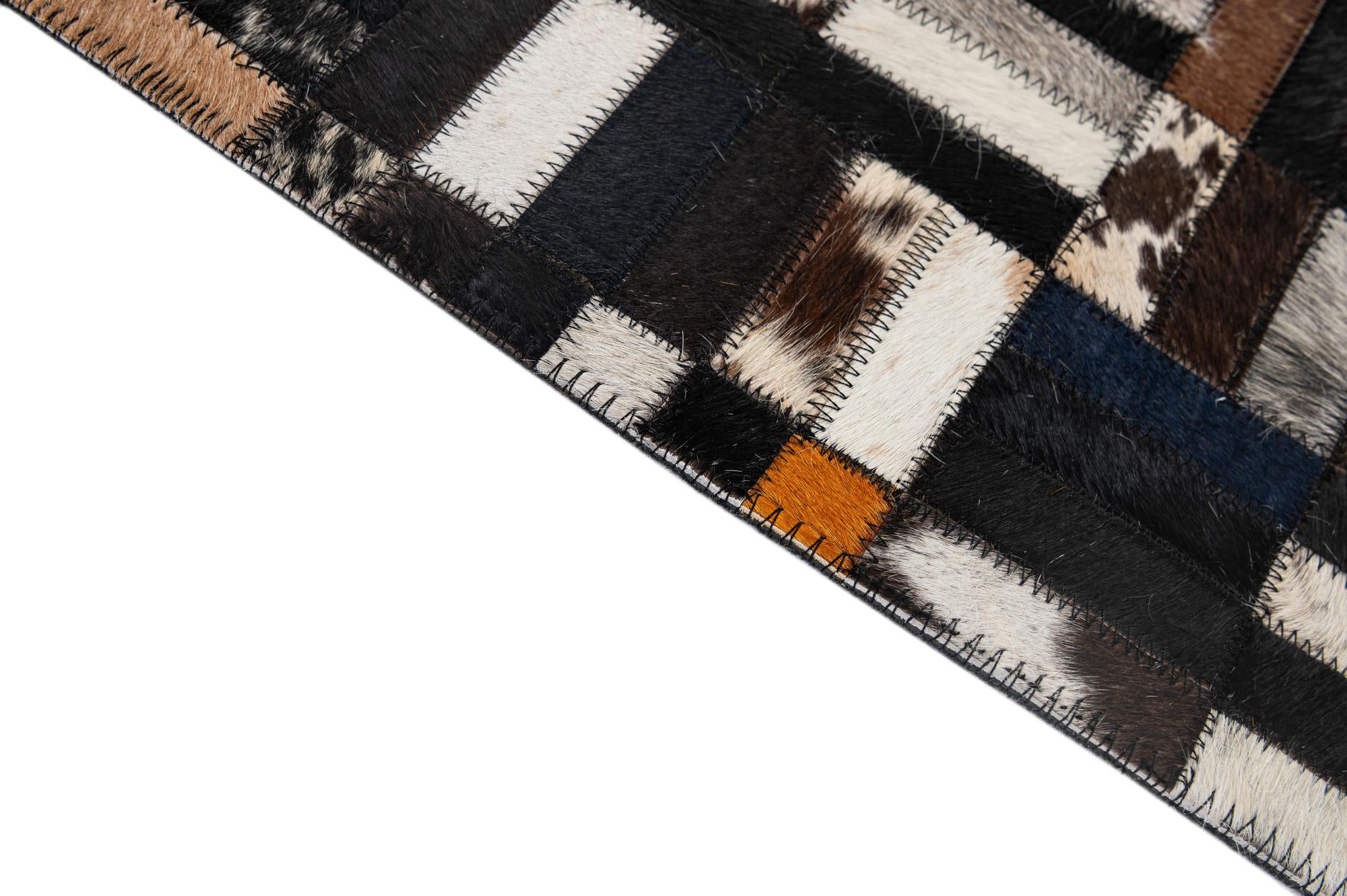 5' x 8' 1 Cowhide - Patchwork Rug