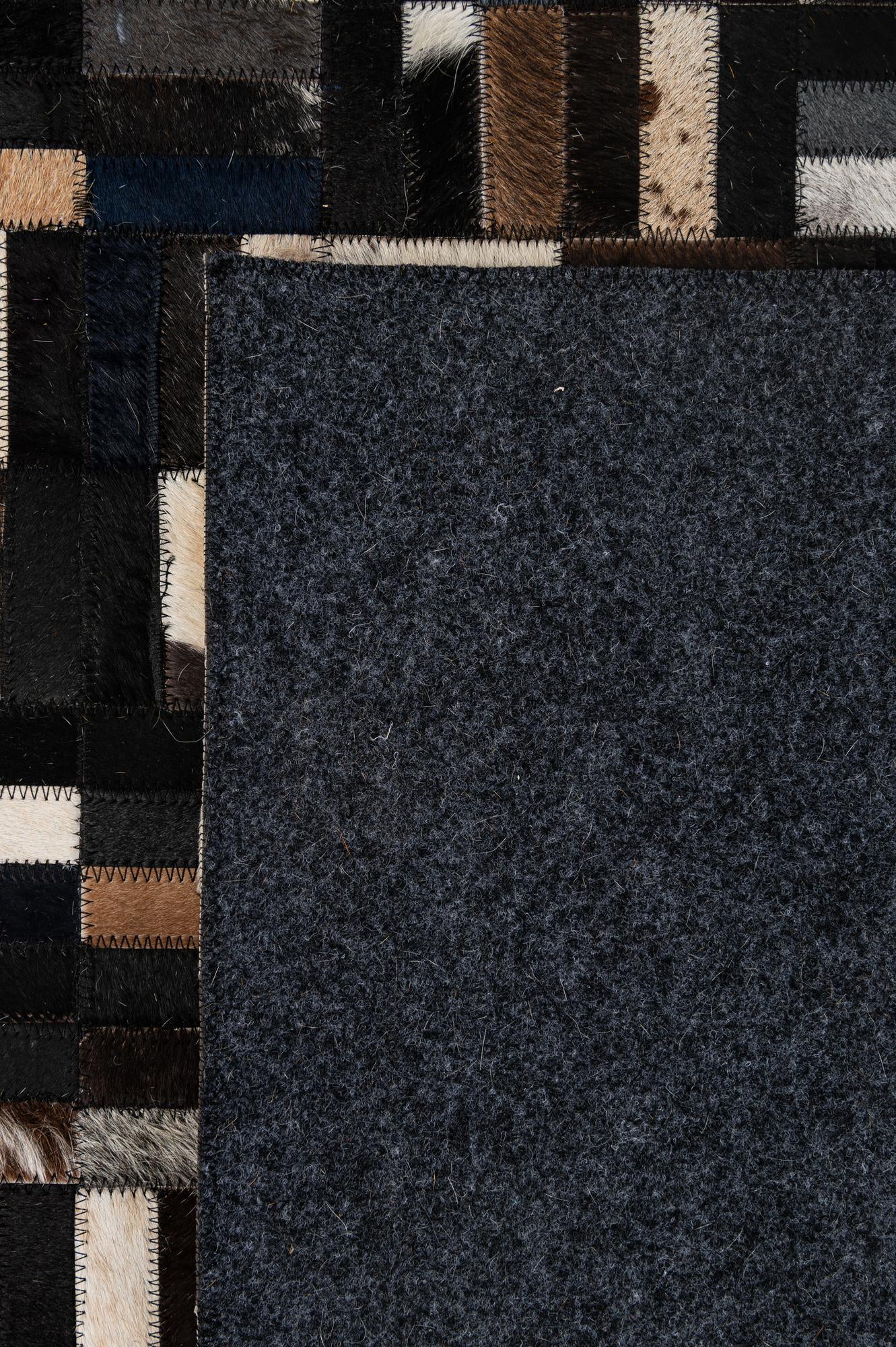 5' x 8' 1 Cowhide - Patchwork Rug