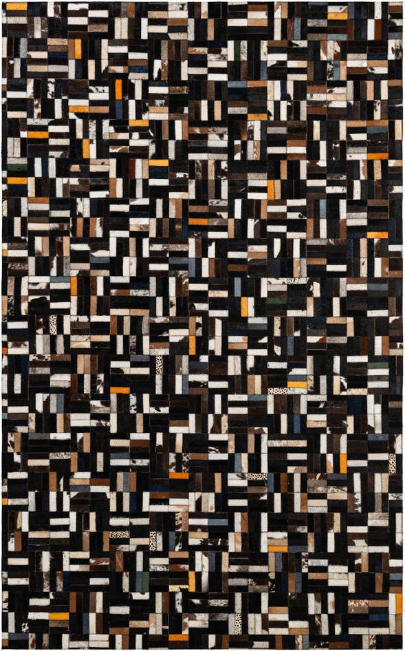 Detail image of 5' x 8' 1 Cowhide - Patchwork Rug