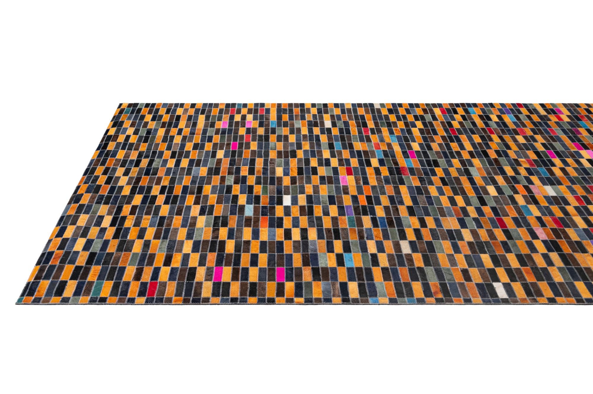 5' 1 x 7' 11 Cowhide - Patchwork Rug
