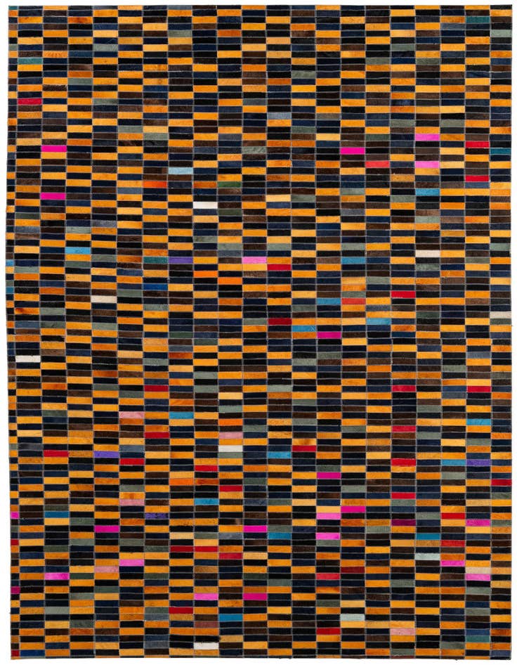 Detail image of 5' 1 x 7' 11 Cowhide - Patchwork Rug