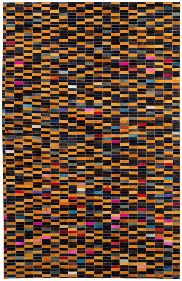 Detail image of 5' 1 x 7' 11 Cowhide - Patchwork Rug