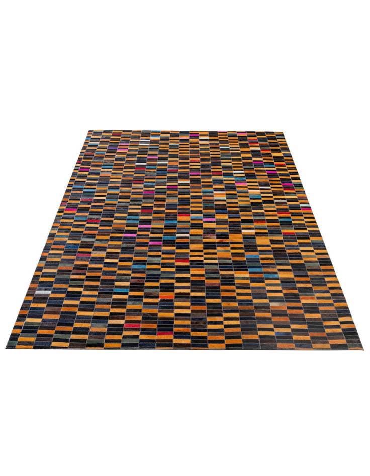 Detail image of 5' 1 x 8' Cowhide - Patchwork Rug