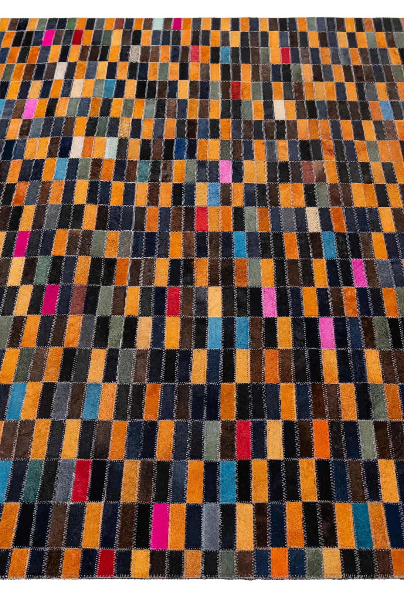 5' 1 x 8' Cowhide - Patchwork Rug