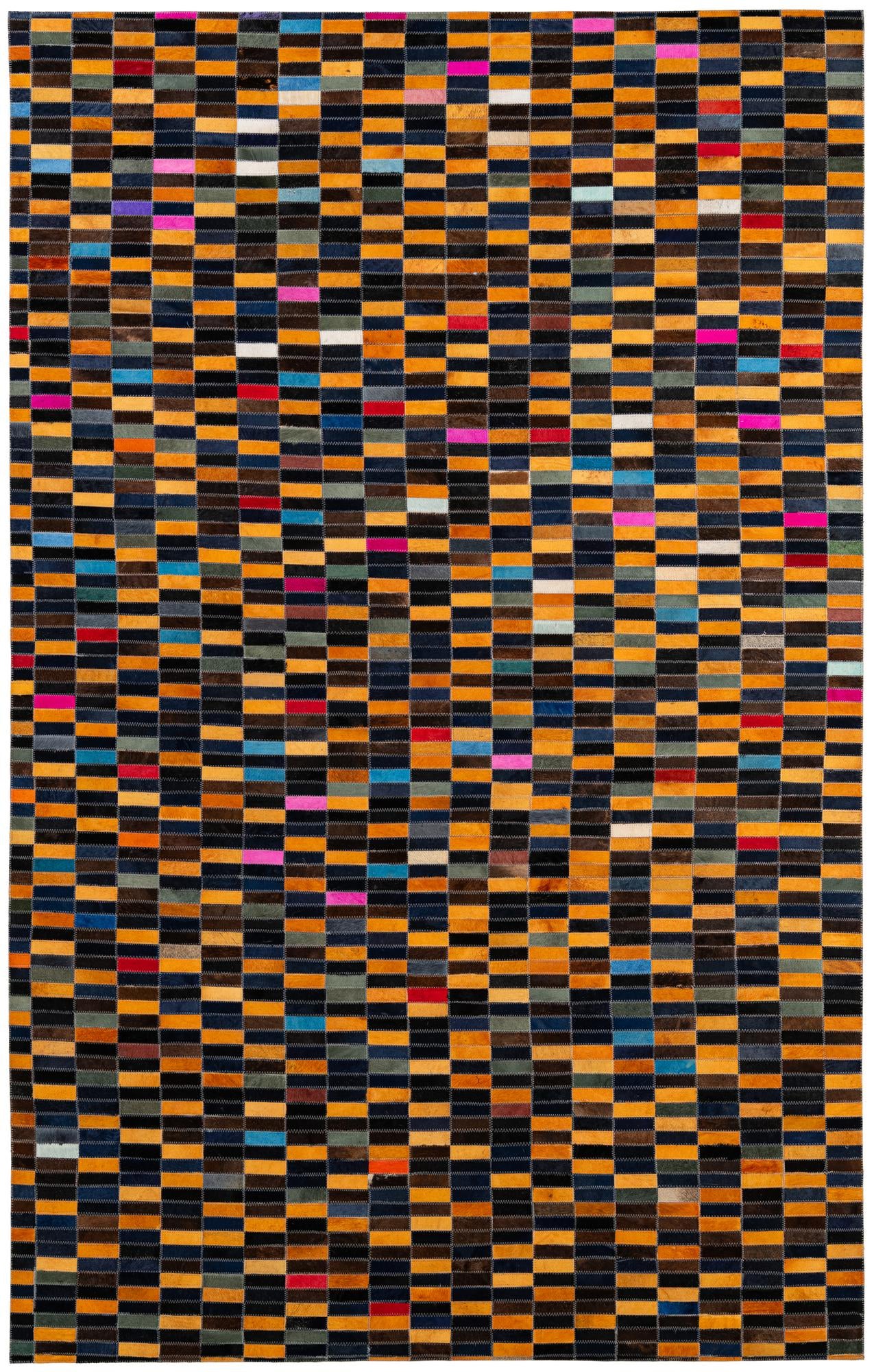 5' 1 x 8' Cowhide - Patchwork Rug