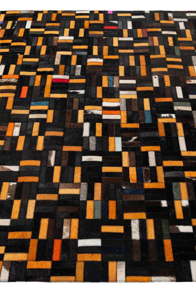 5' 1 x 8' 2 Cowhide - Patchwork Rug